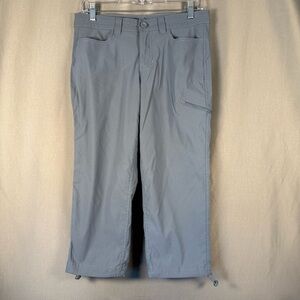 Eddie Bauer Women’s Gray Capri’s Cargo/Hiking Pockets Nylon Outdoor Size 6
